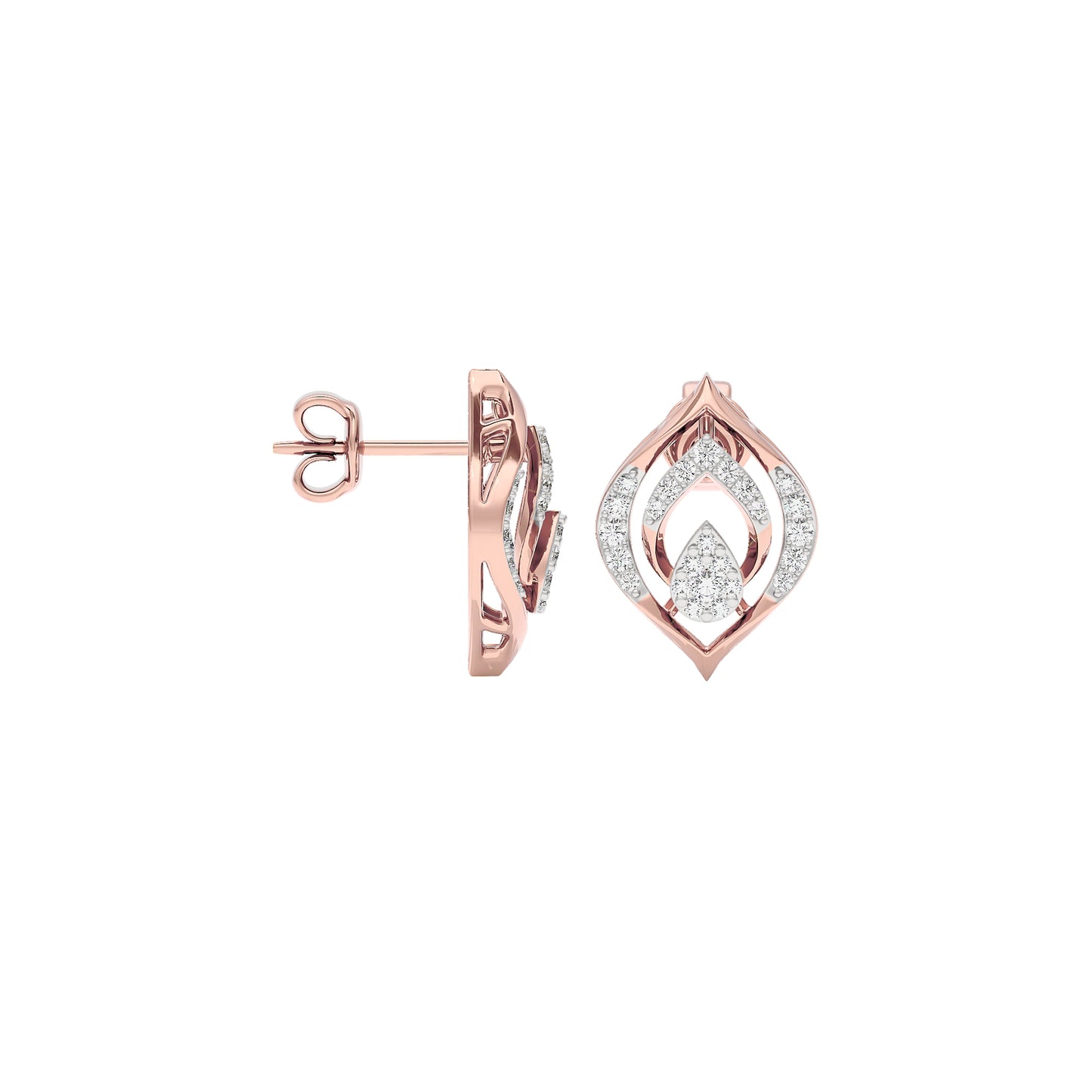 Lyanne Diamond Earrings 18 KT / Rose Gold