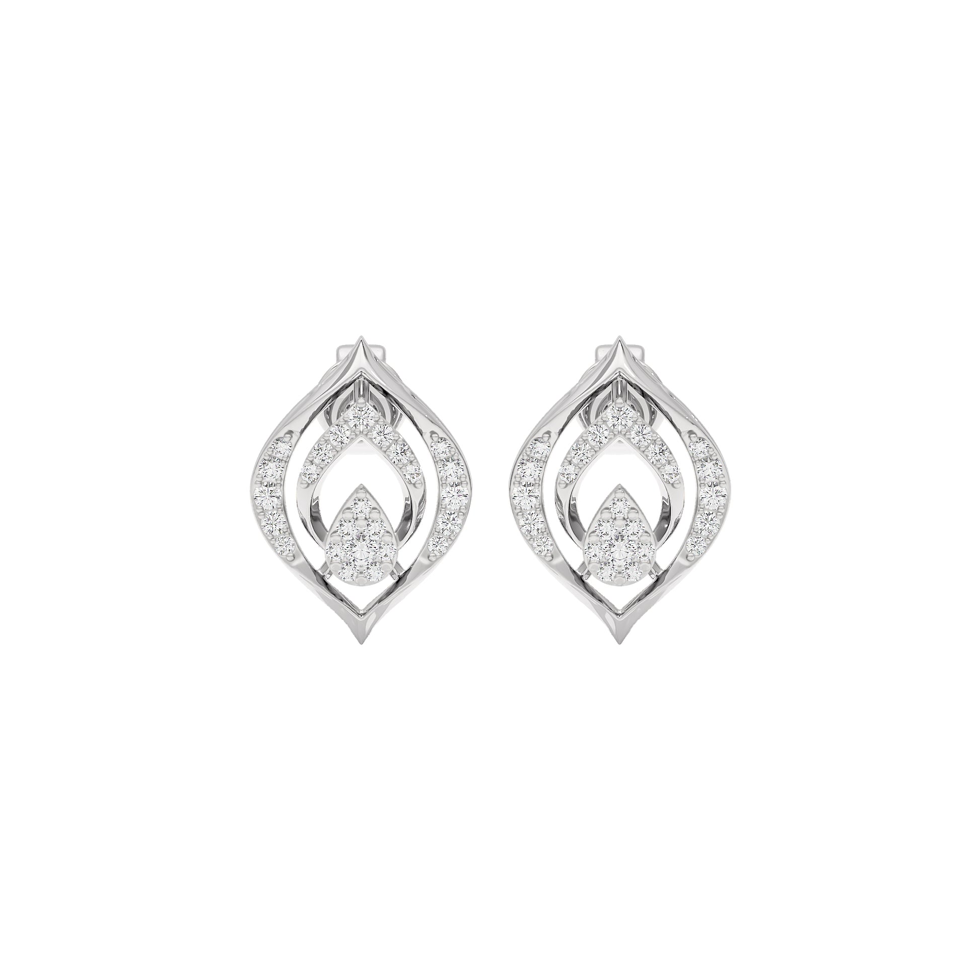 Lyanne Diamond Earrings 18 KT / White Gold