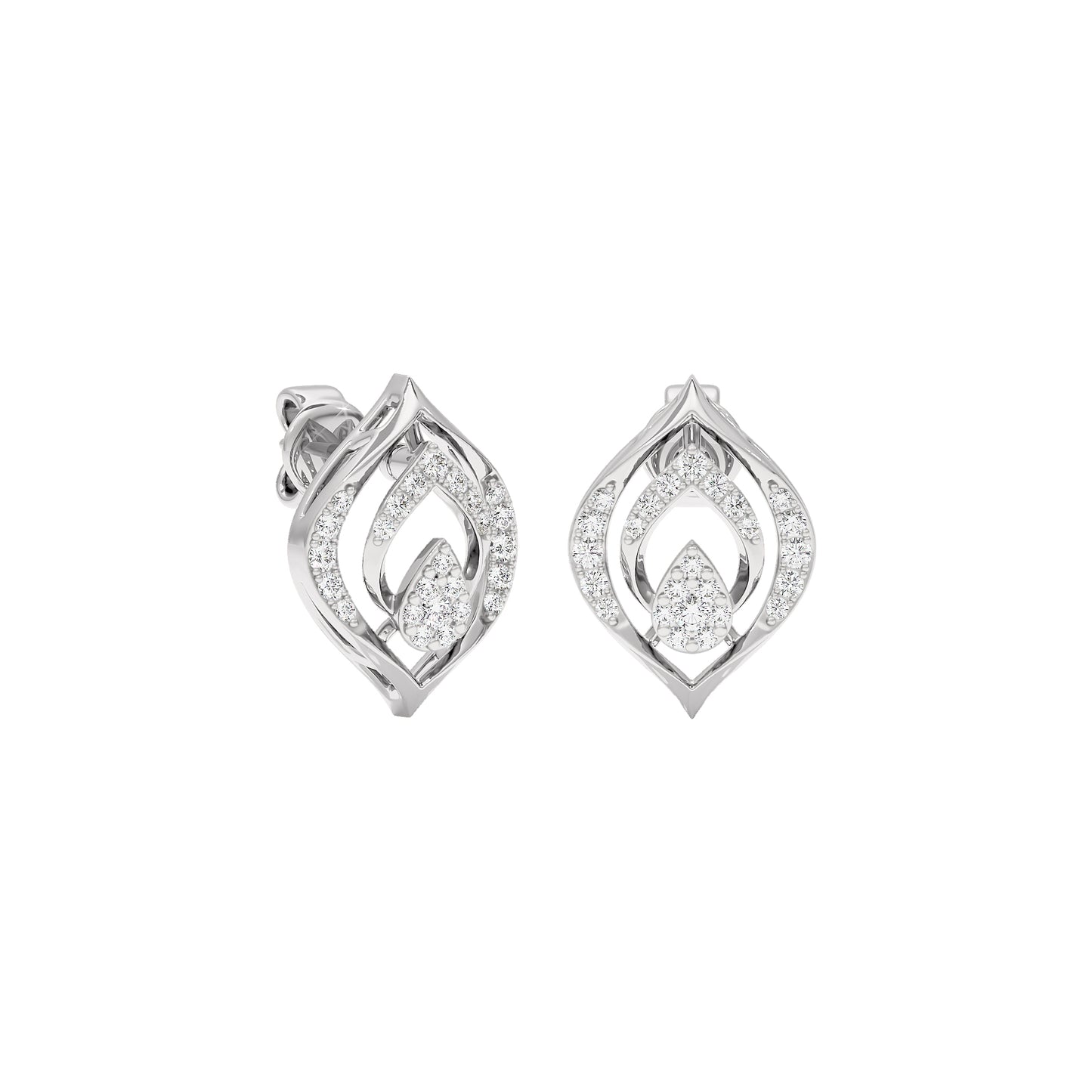 Lyanne Diamond Earrings 18 KT / White Gold