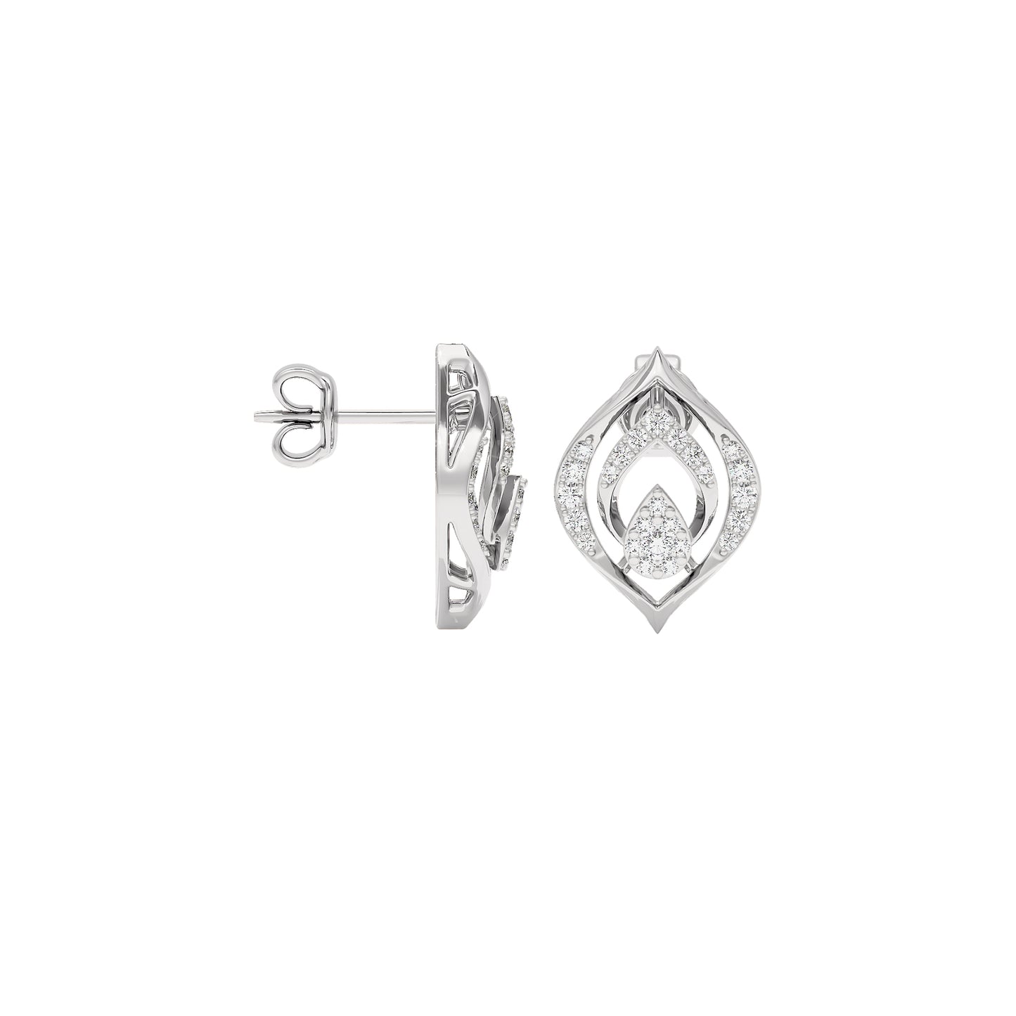 Lyanne Diamond Earrings 18 KT / White Gold