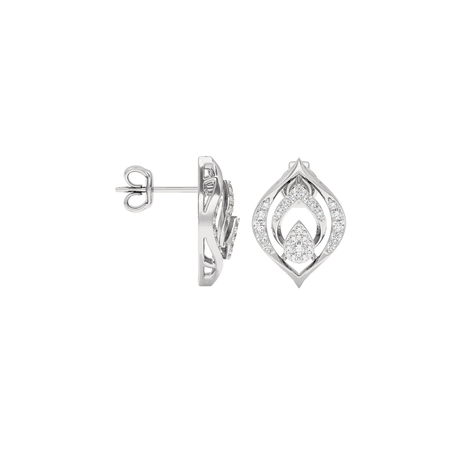 Lyanne Diamond Earrings 18 KT / White Gold
