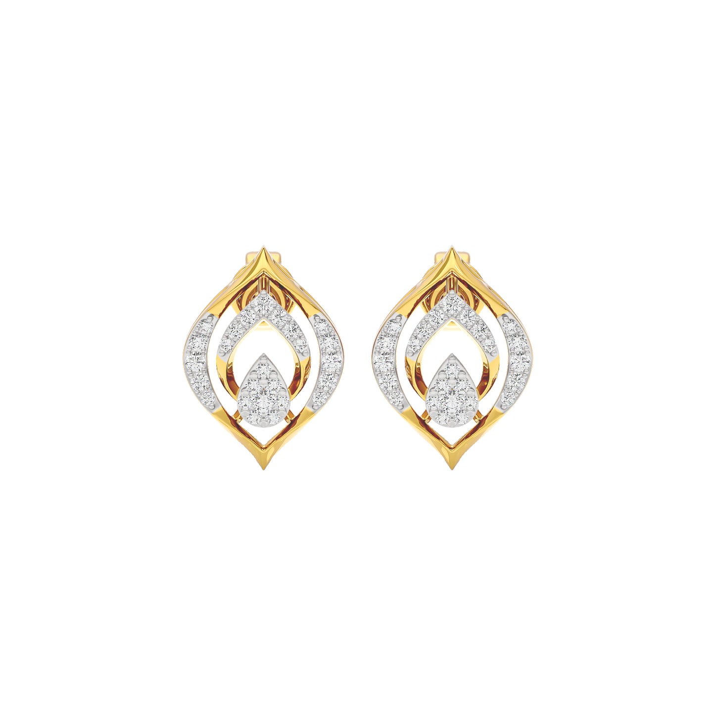 Lyanne Diamond Earrings 18 KT / Yellow Gold