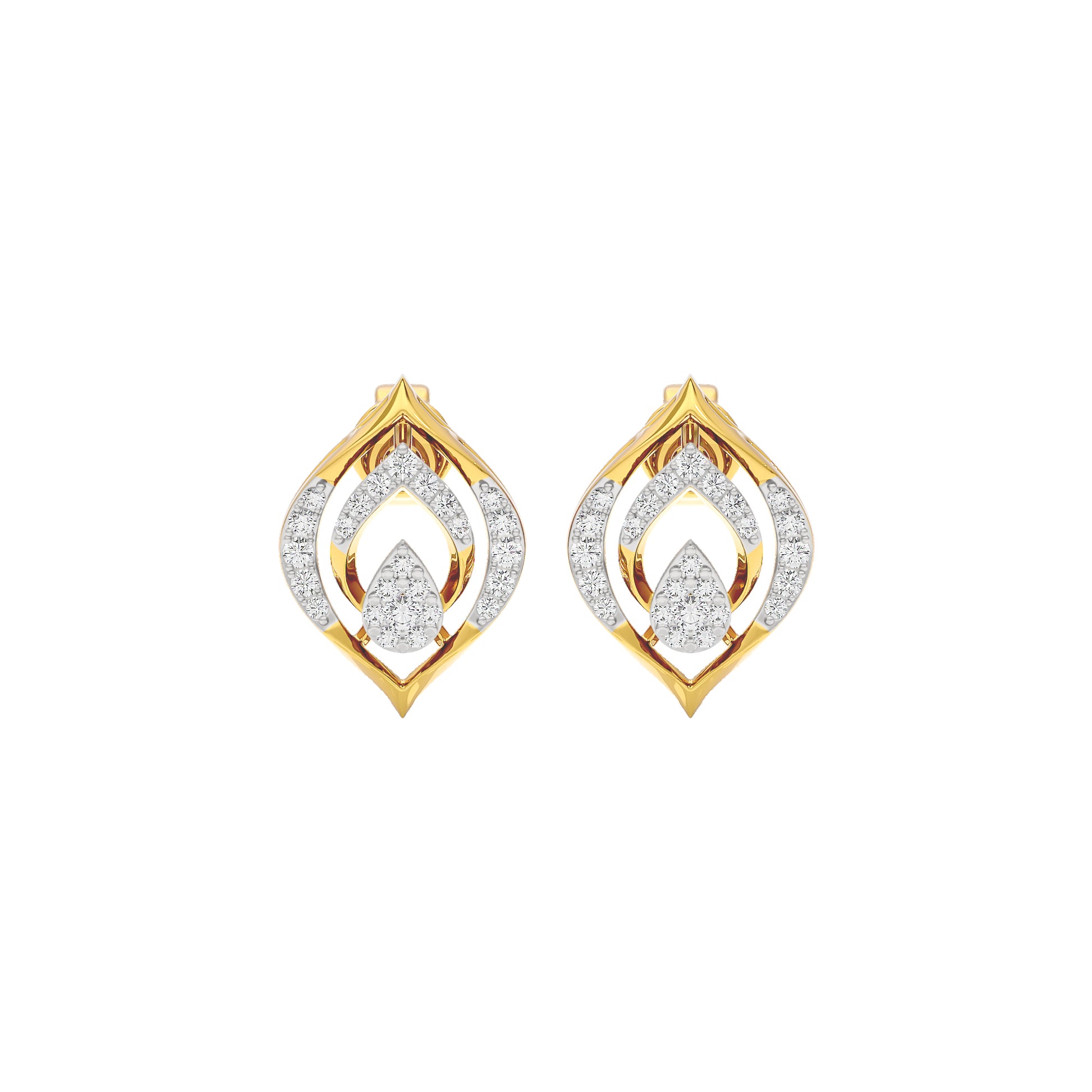 Lyanne Diamond Earrings 18 KT / Yellow Gold