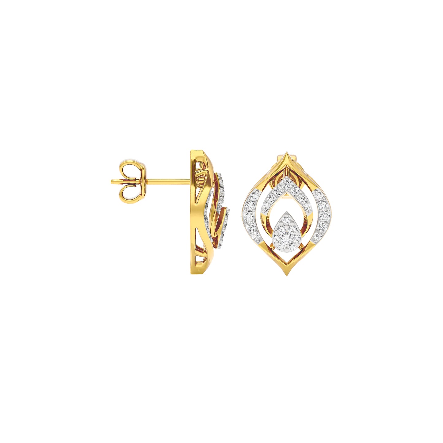 Lyanne Diamond Earrings 18 KT / Yellow Gold