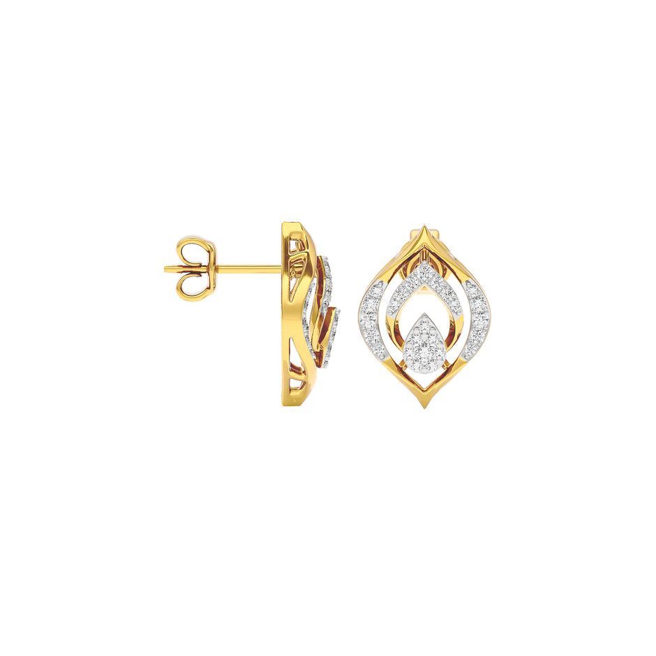 Lyanne Diamond Earrings 18 KT / Yellow Gold