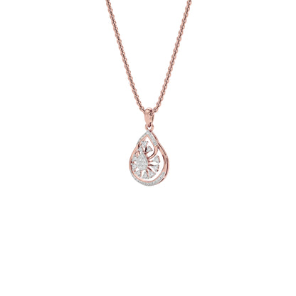 Leafy Glow Diamond Pendant 18 KT / Rose Gold