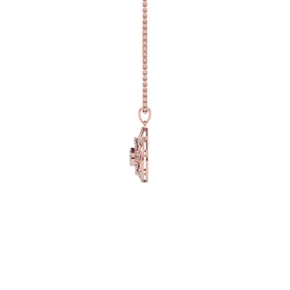 Leafy Glow Diamond Pendant 18 KT / Rose Gold
