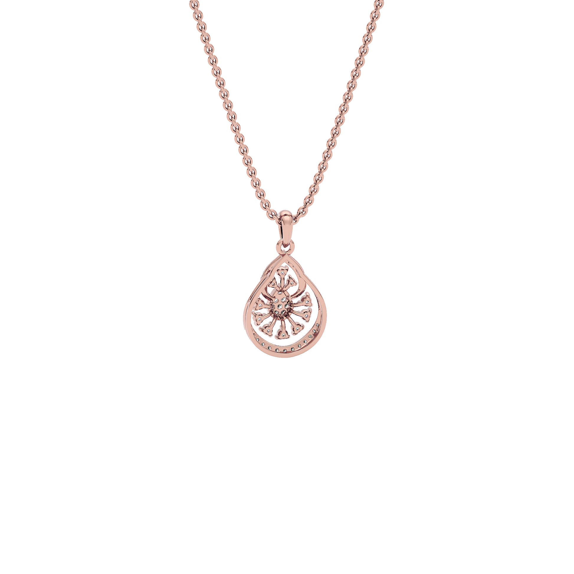 Leafy Glow Diamond Pendant 18 KT / Rose Gold