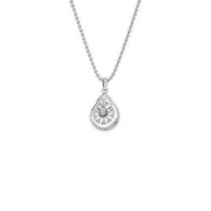 Leafy Glow Diamond Pendant 18 KT / White Gold