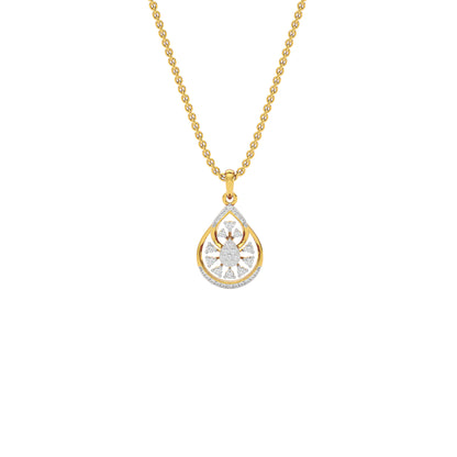 Leafy Glow Diamond Pendant 18 KT / Yellow Gold