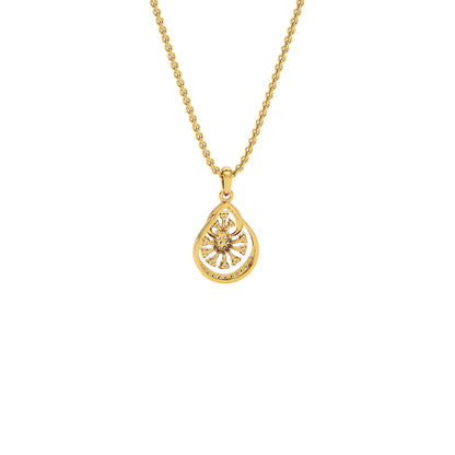 Leafy Glow Diamond Pendant 18 KT / Yellow Gold
