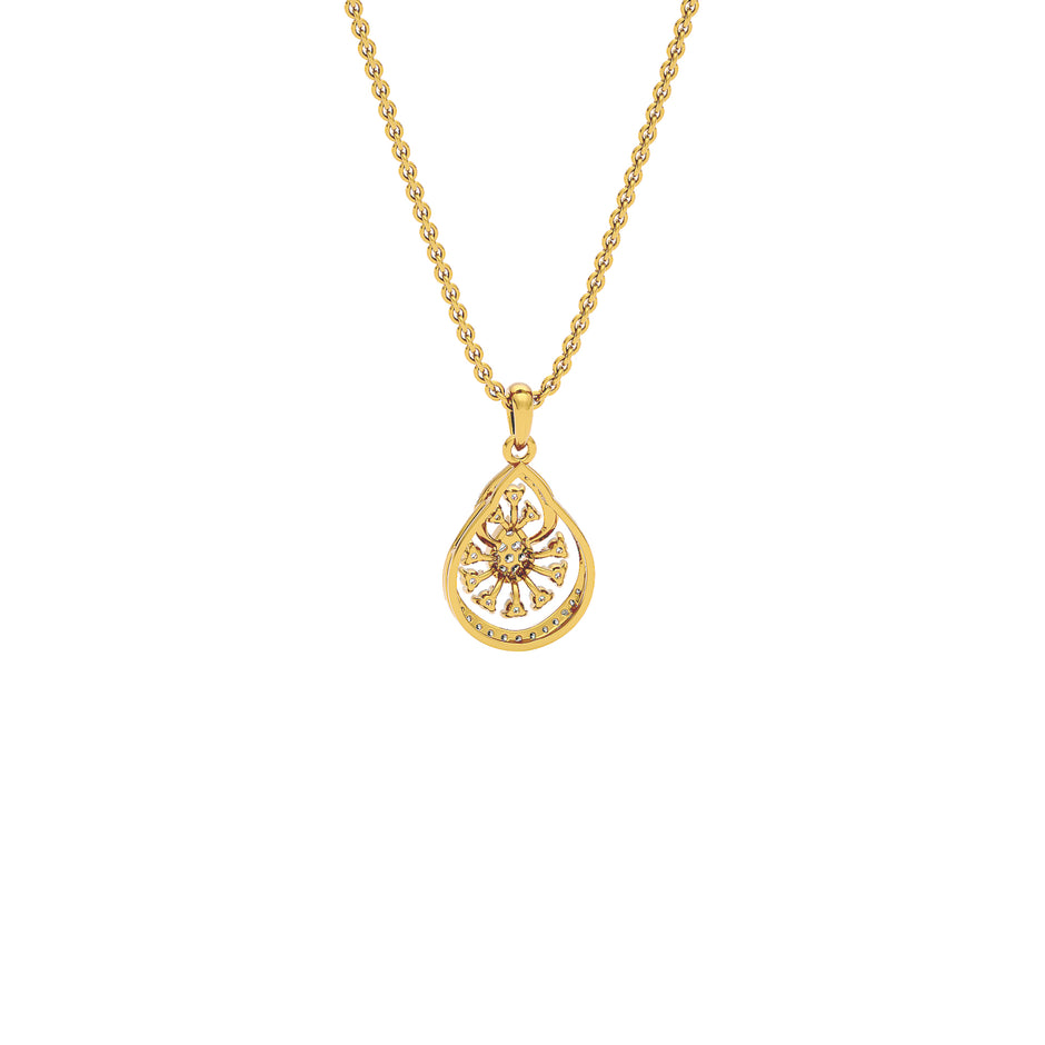 Leafy Glow Diamond Pendant 18 KT / Yellow Gold