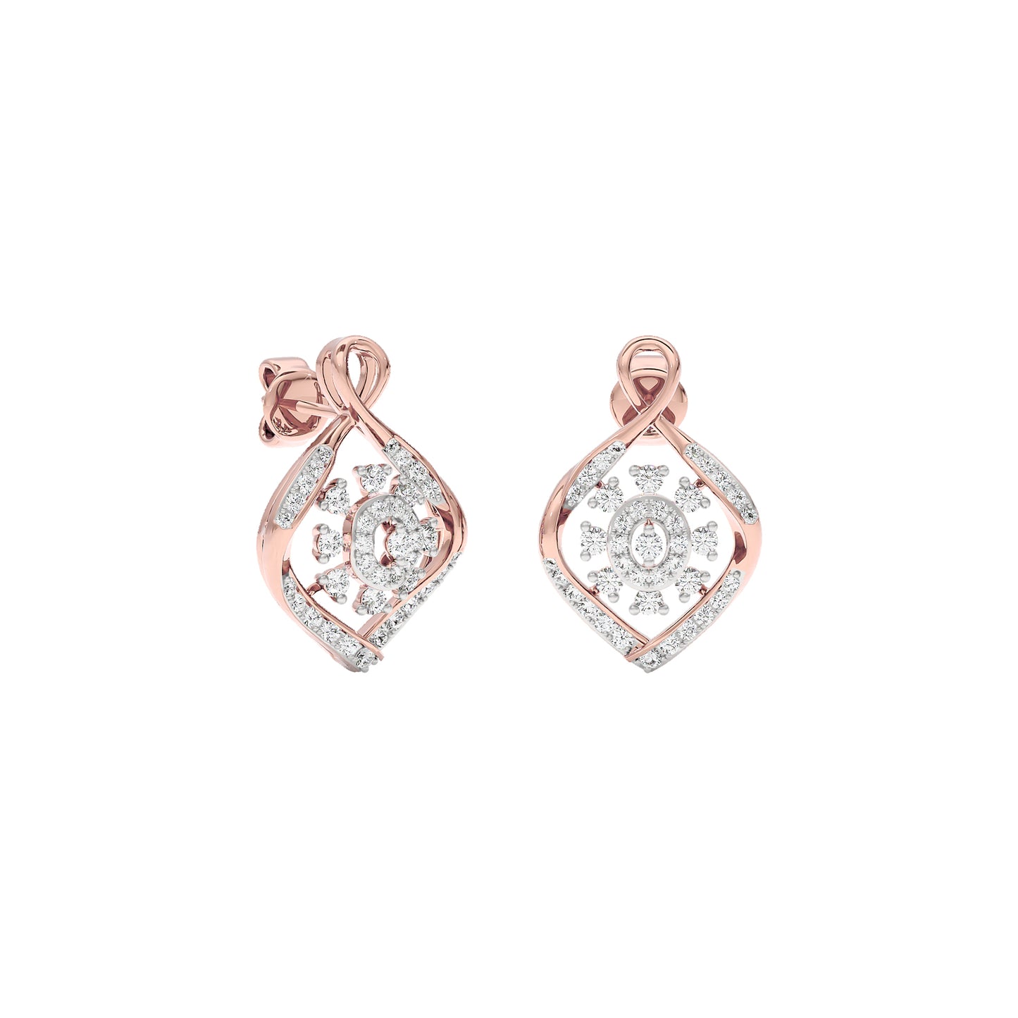 Thea Diamond Earrings 18 KT / Rose Gold