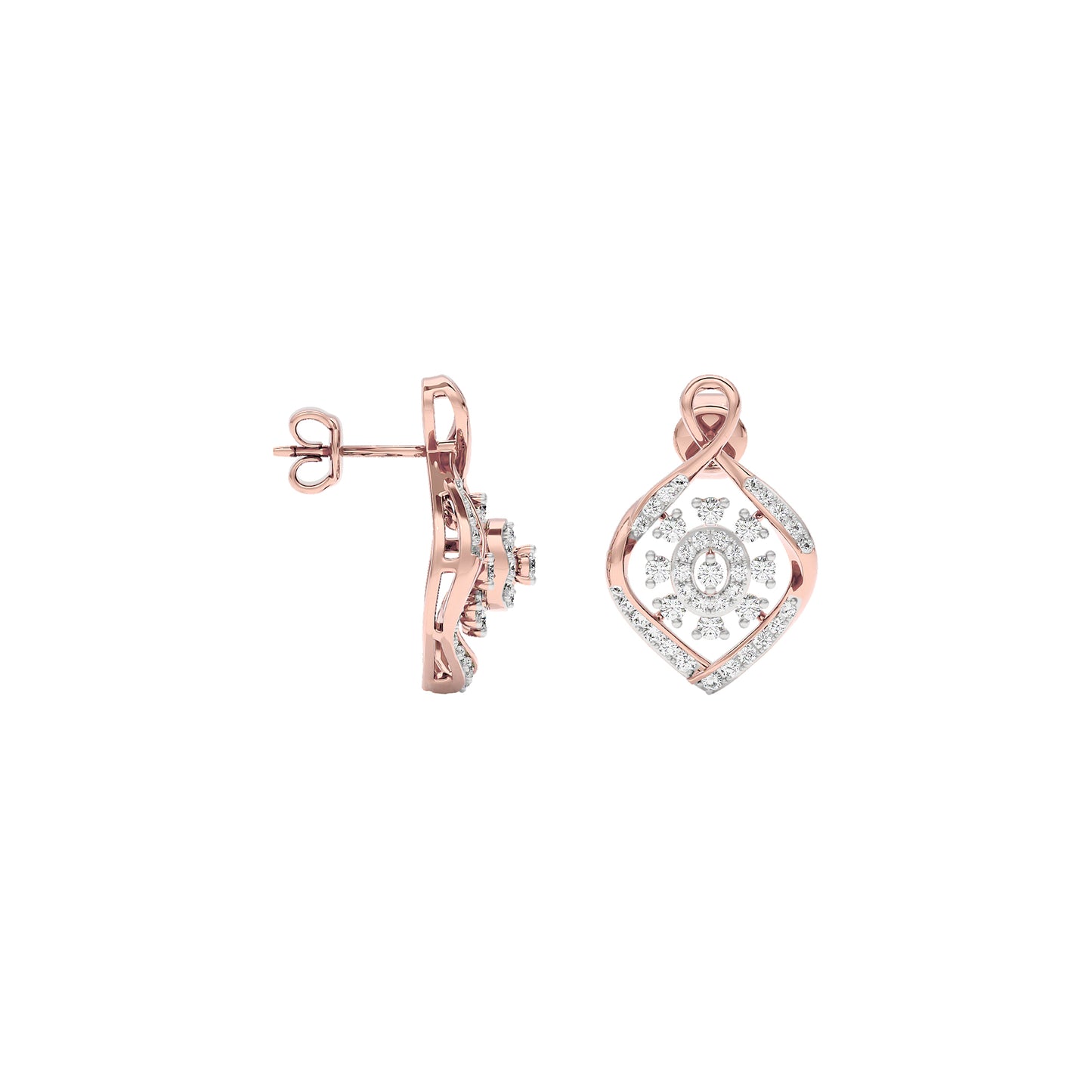 Thea Diamond Earrings 18 KT / Rose Gold