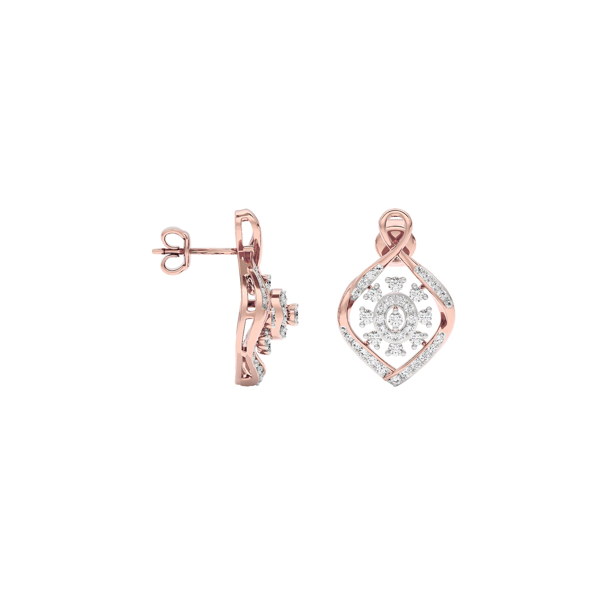 Thea Diamond Earrings 18 KT / Rose Gold