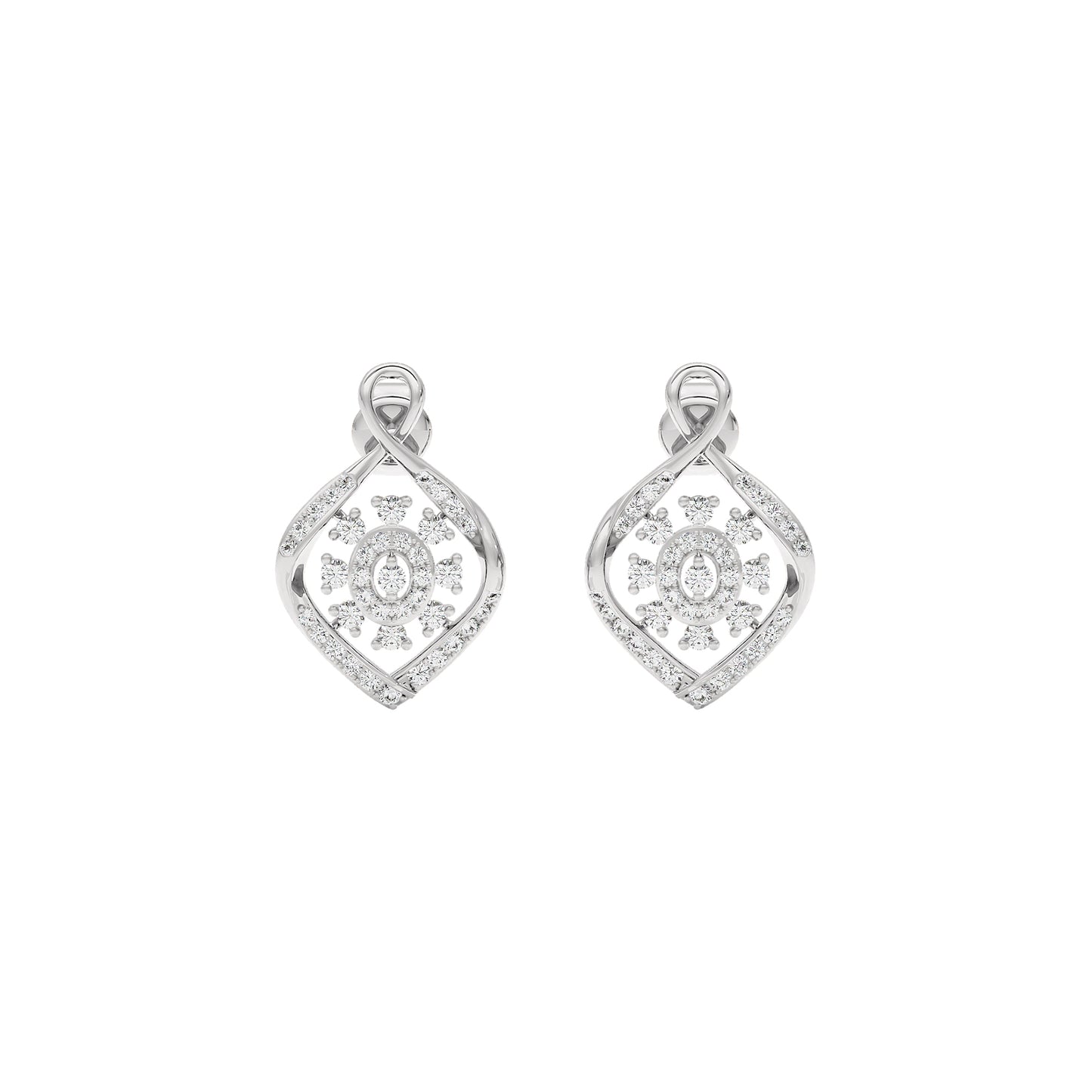 Thea Diamond Earrings 18 KT / White Gold