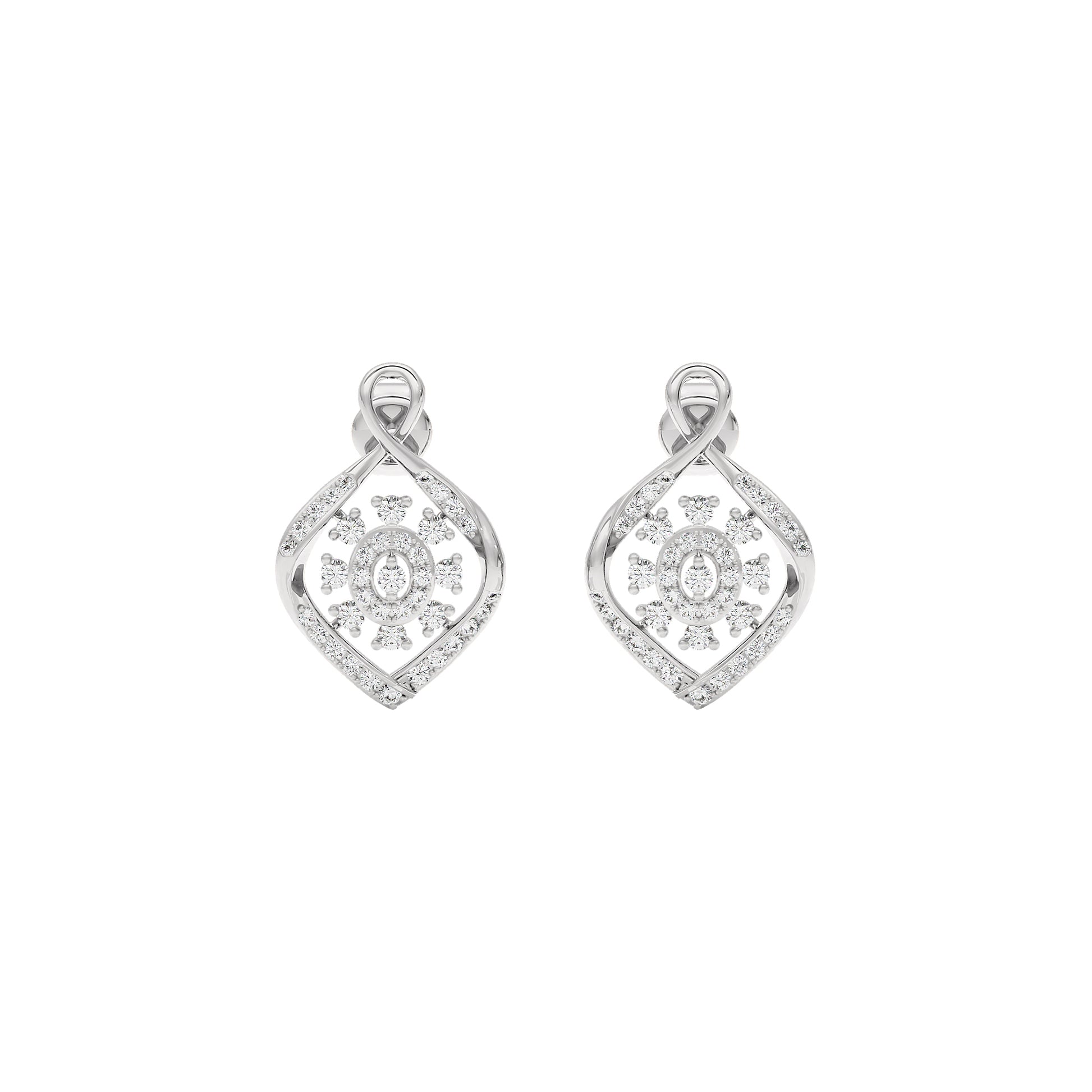 Thea Diamond Earrings 18 KT / White Gold