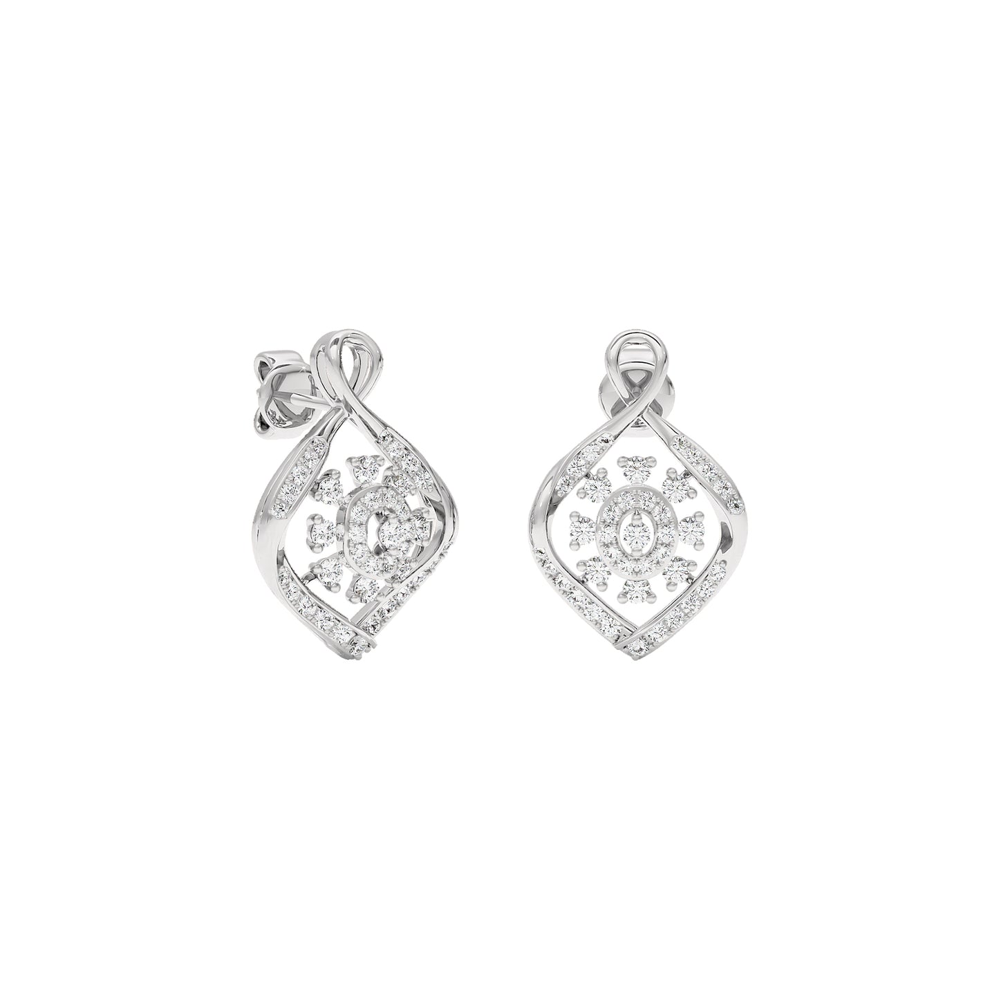 Thea Diamond Earrings 18 KT / White Gold