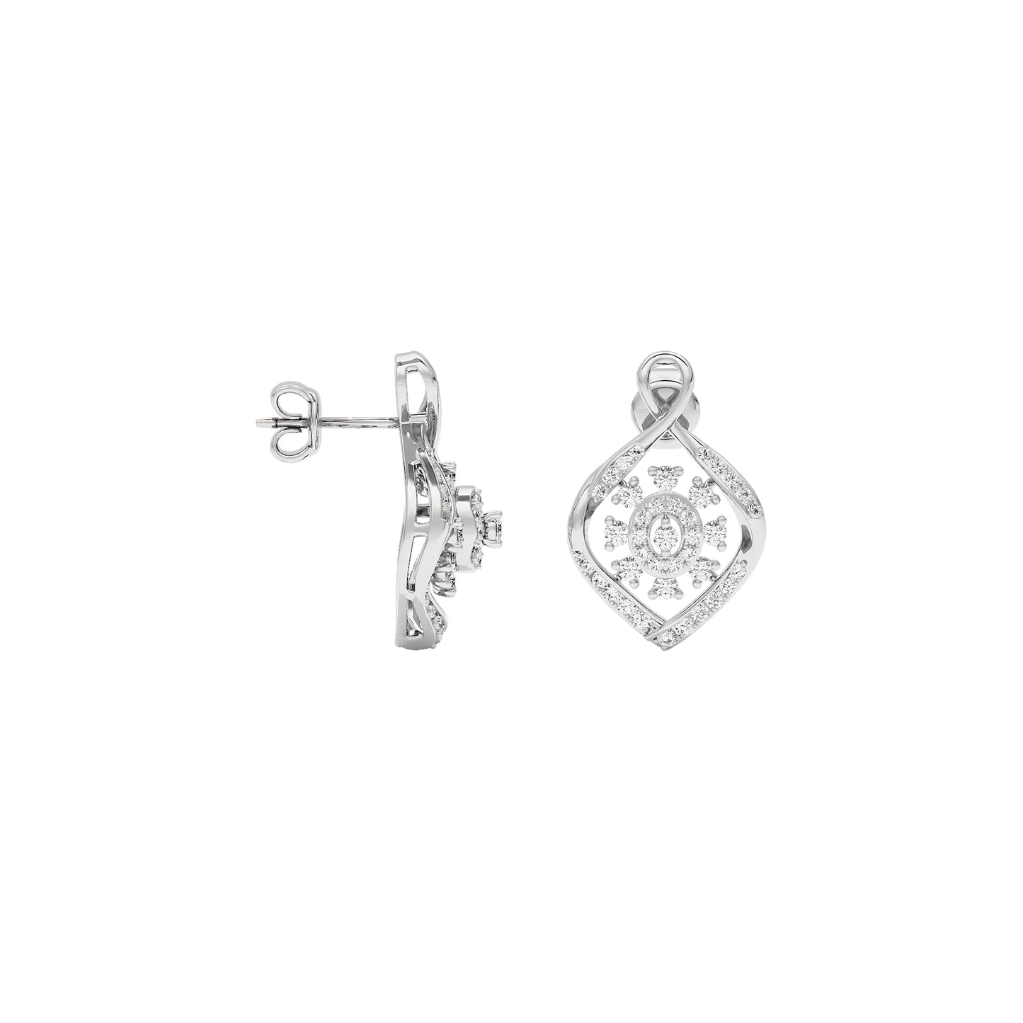 Thea Diamond Earrings 18 KT / White Gold