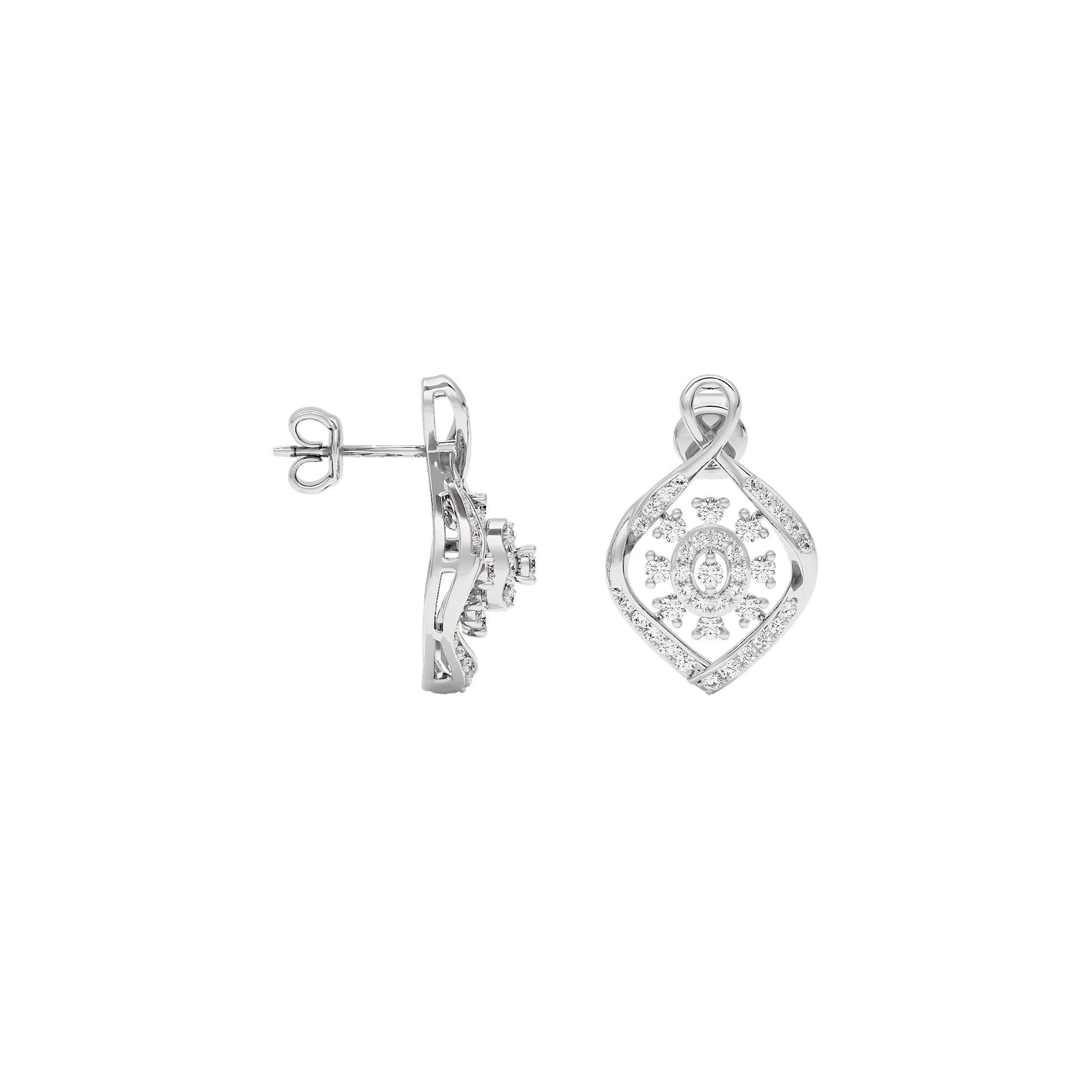 Thea Diamond Earrings 18 KT / White Gold