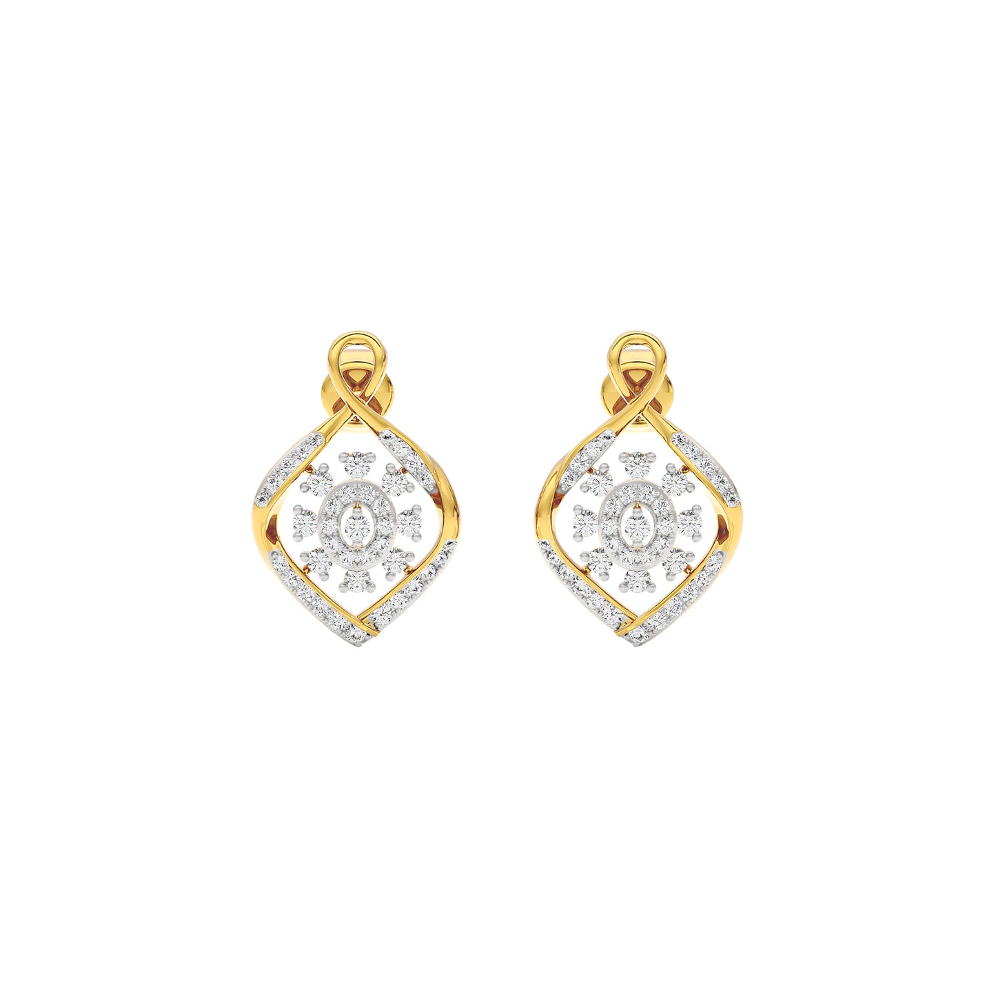 Thea Diamond Earrings 18 KT / Yellow Gold