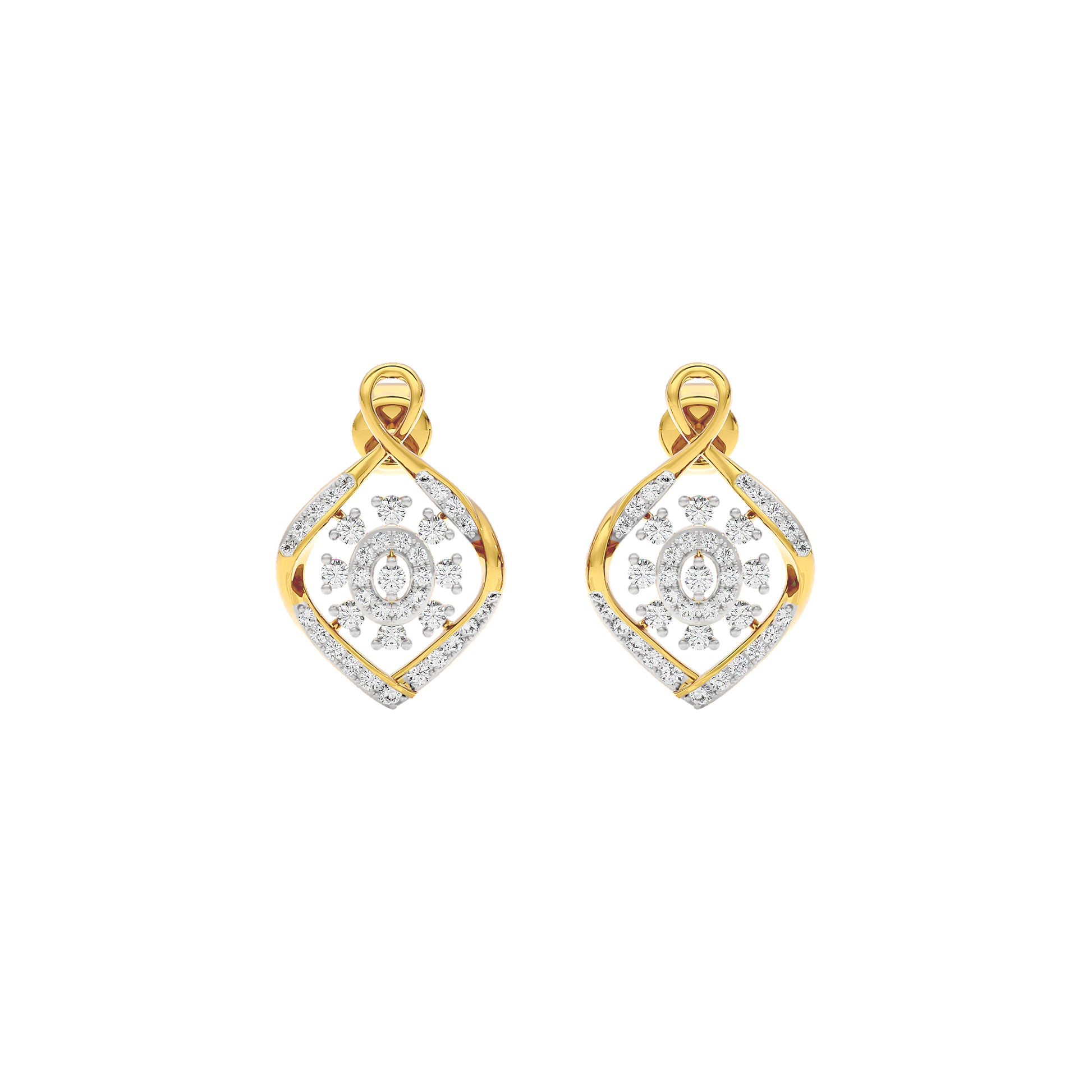 Thea Diamond Earrings 18 KT / Yellow Gold