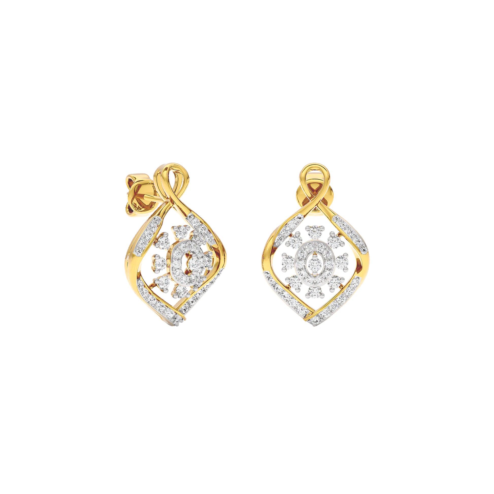 Thea Diamond Earrings 18 KT / Yellow Gold