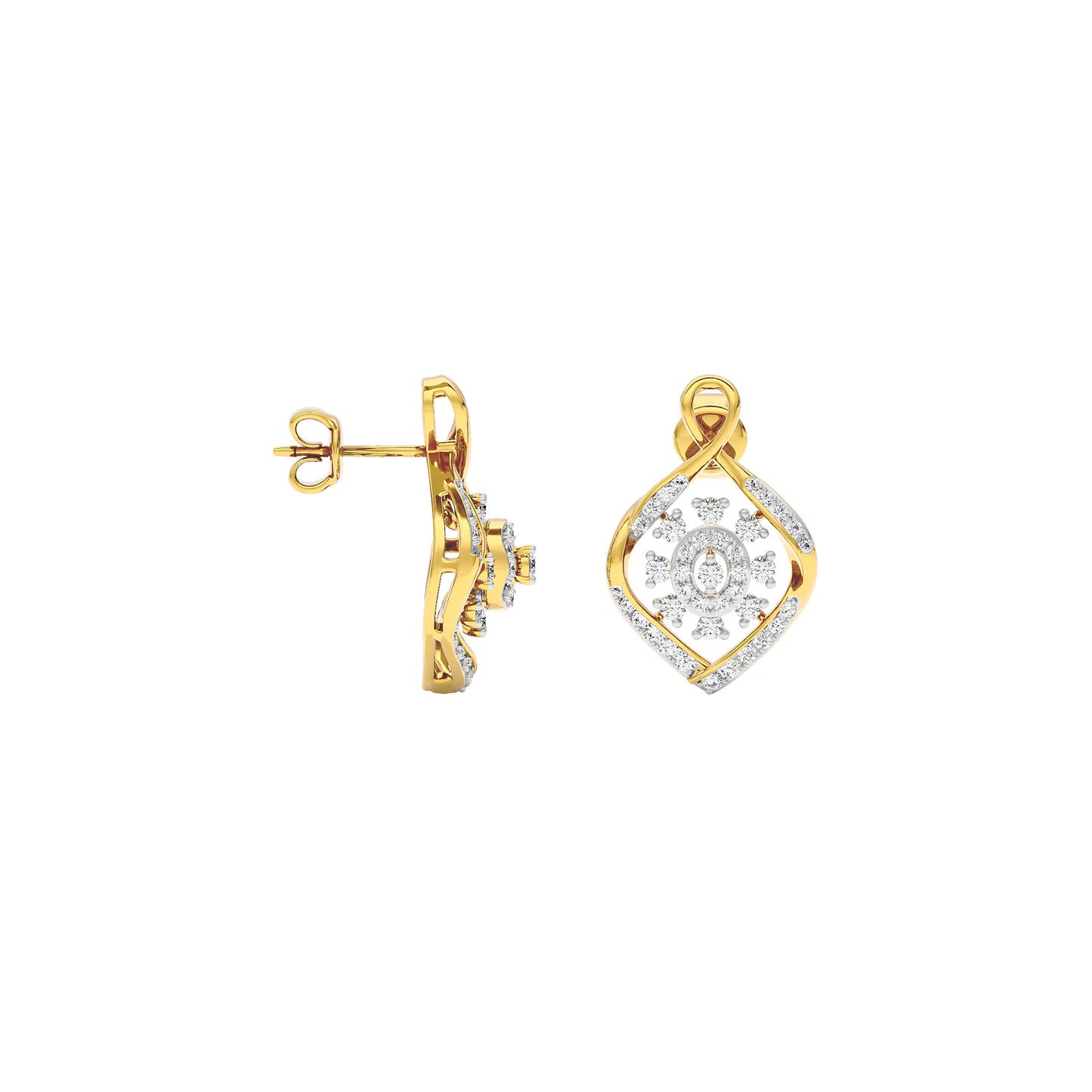 Thea Diamond Earrings 18 KT / Yellow Gold