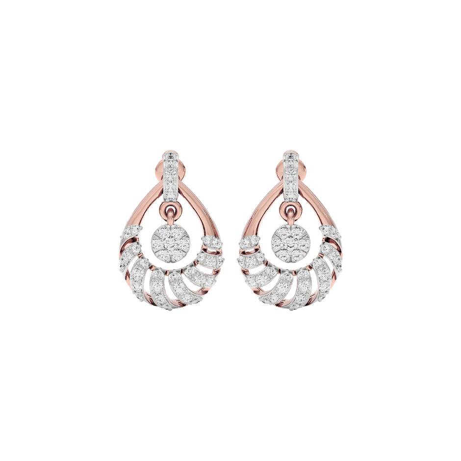 Daphne Diamond Earrings 18 KT / Rose Gold