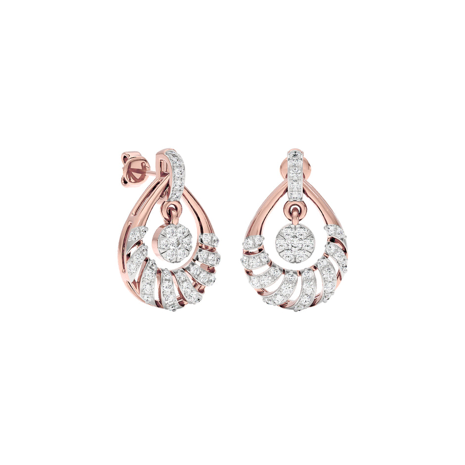 Daphne Diamond Earrings 18 KT / Rose Gold
