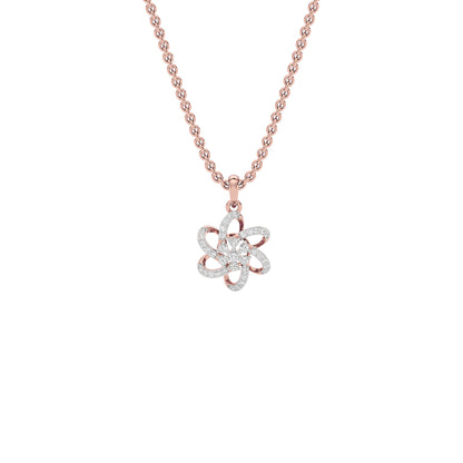 Noah Floral Diamond Pendant 18 KT / Rose Gold
