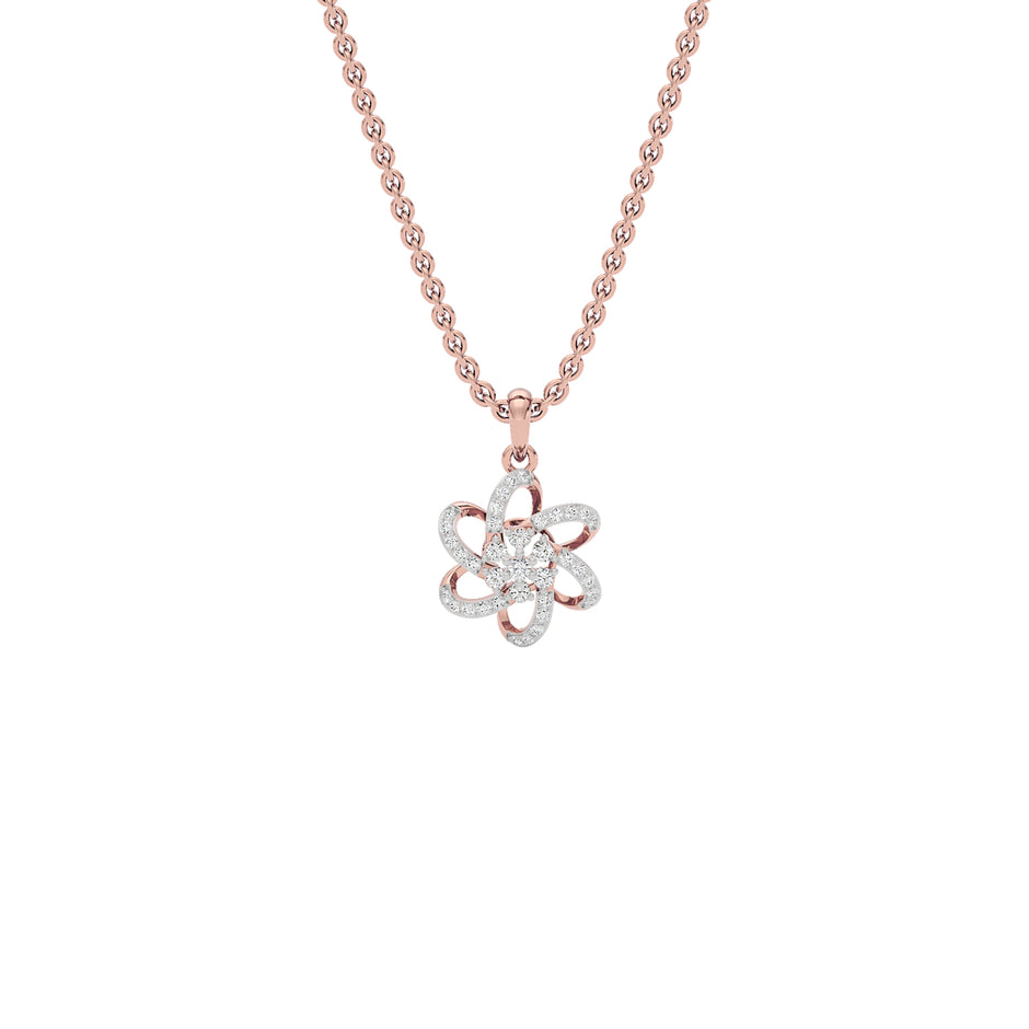 Noah Floral Diamond Pendant 18 KT / Rose Gold