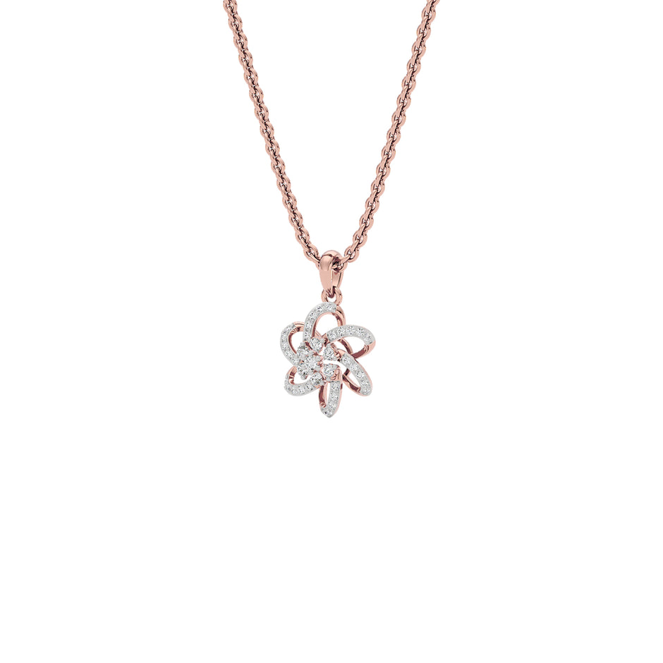 Noah Floral Diamond Pendant 18 KT / Rose Gold