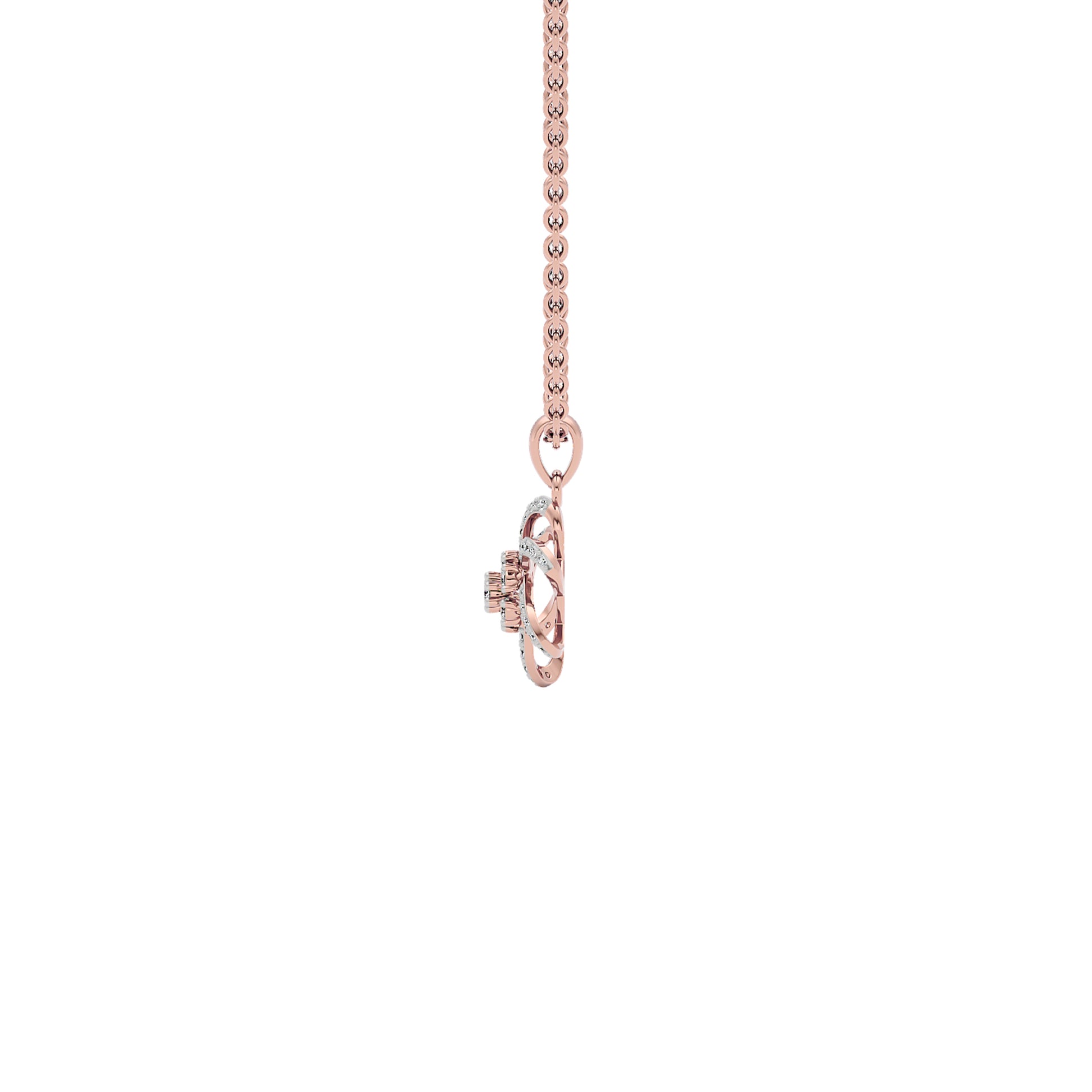 Noah Floral Diamond Pendant 18 KT / Rose Gold