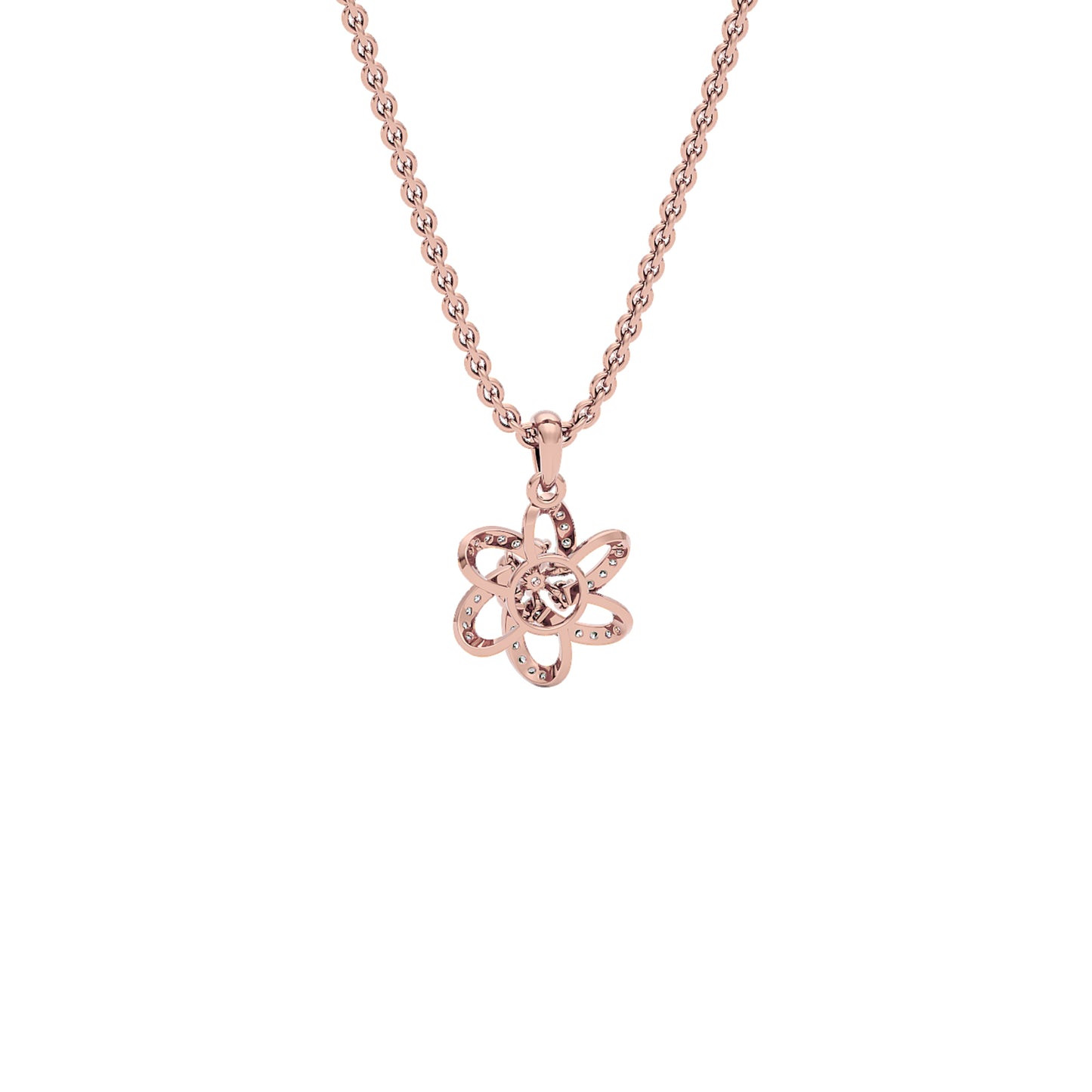 Noah Floral Diamond Pendant 18 KT / Rose Gold