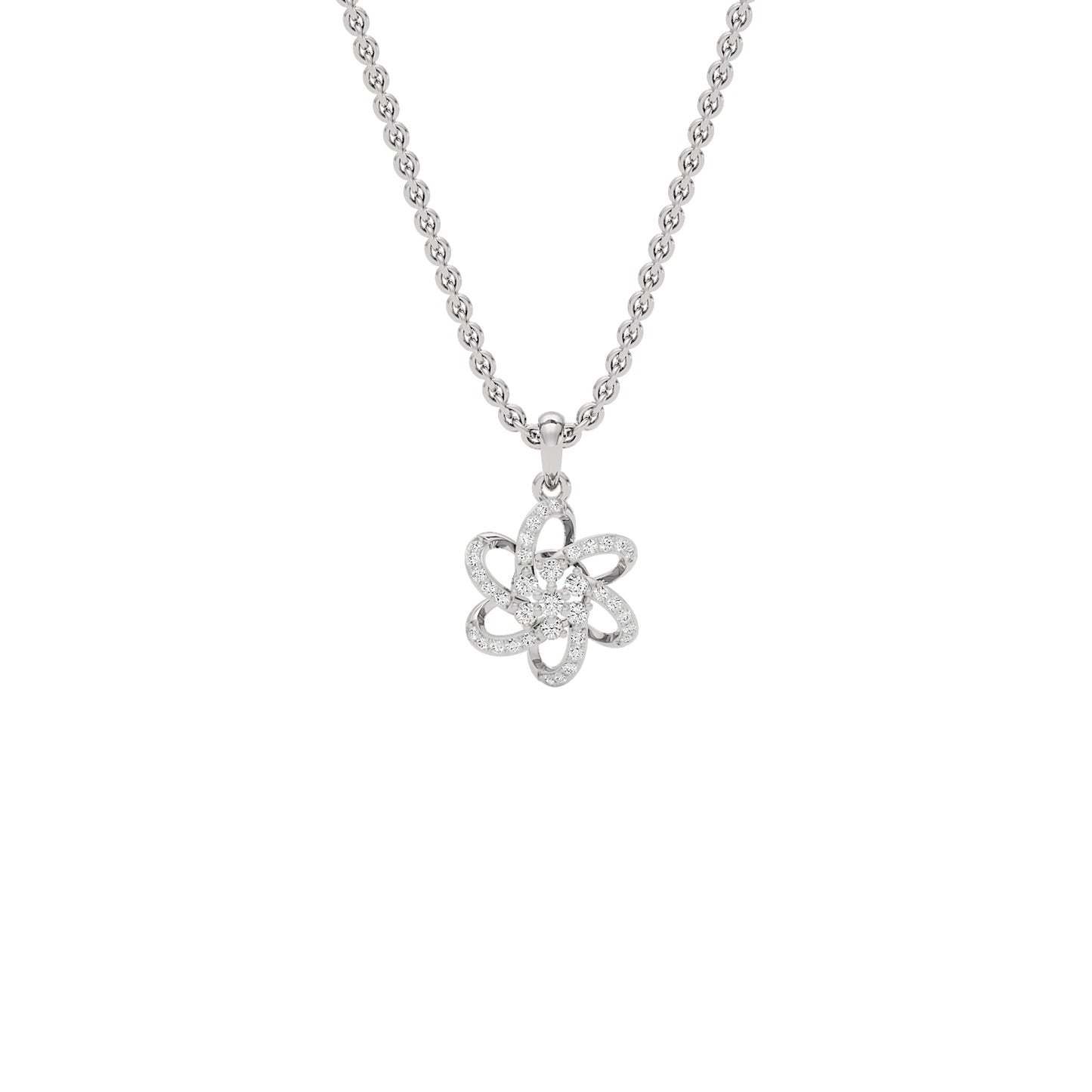 Noah Floral Diamond Pendant 18 KT / White Gold