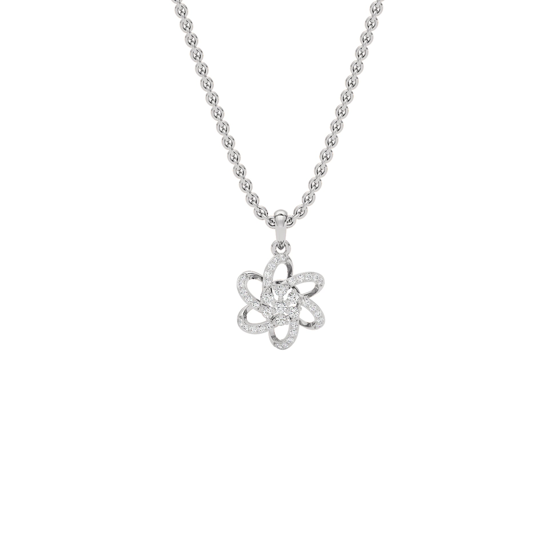 Noah Floral Diamond Pendant 18 KT / White Gold