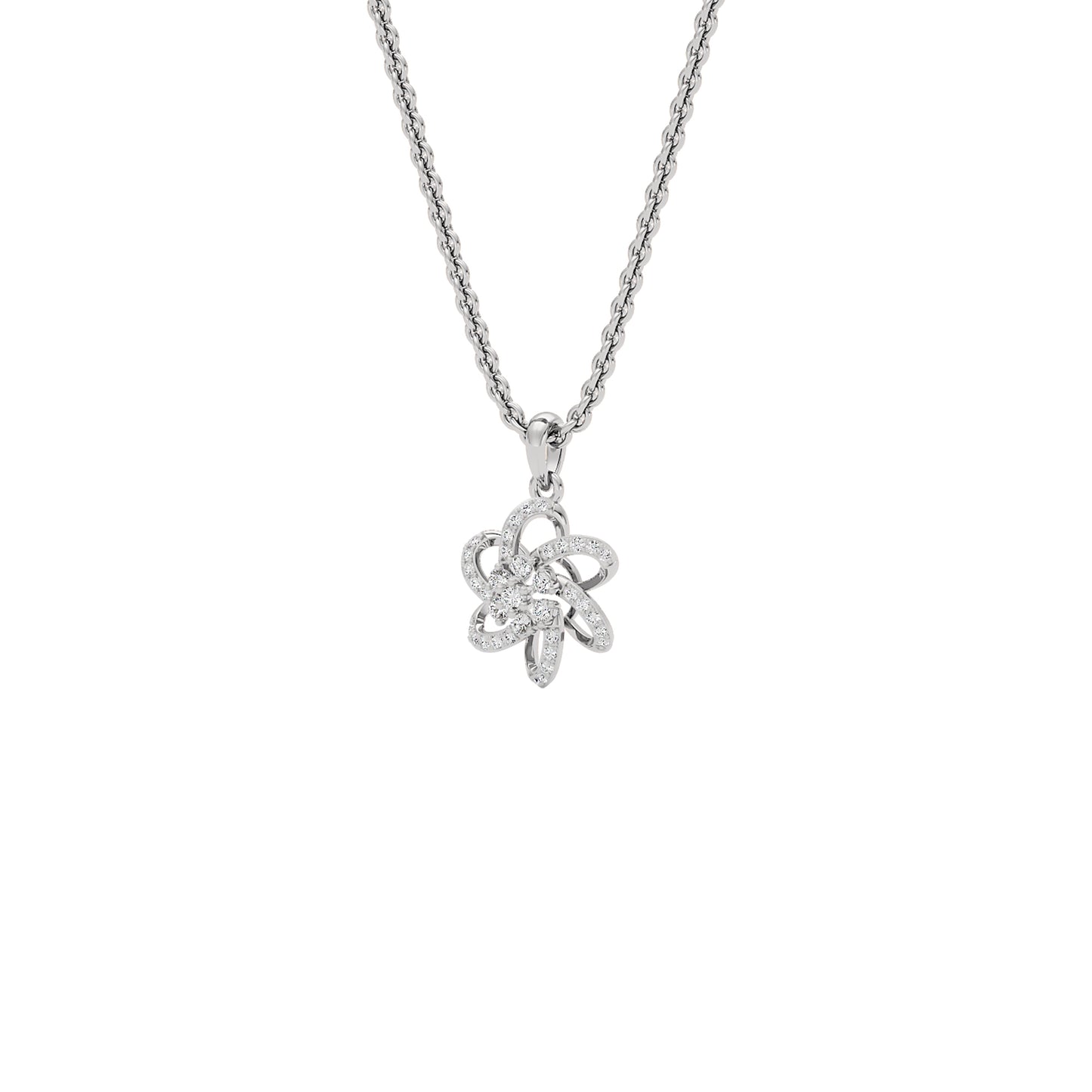 Noah Floral Diamond Pendant 18 KT / White Gold