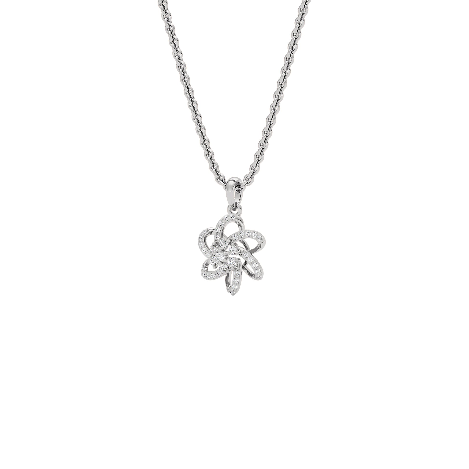 Noah Floral Diamond Pendant 18 KT / White Gold