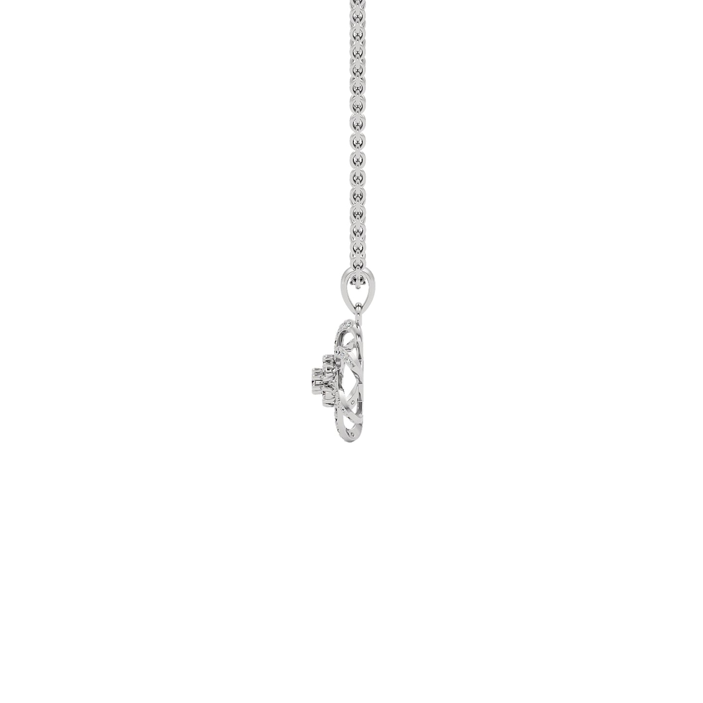 Noah Floral Diamond Pendant 18 KT / White Gold