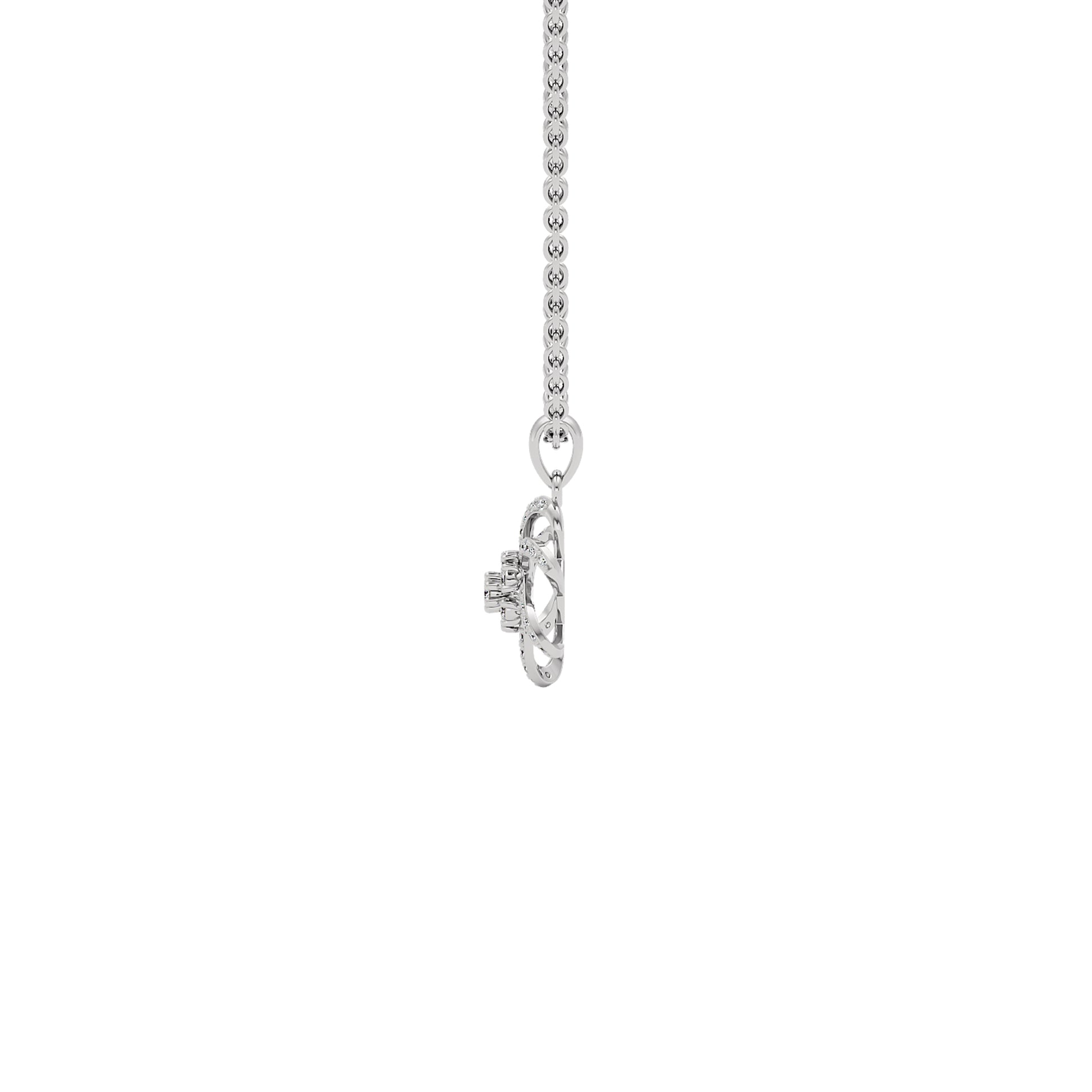 Noah Floral Diamond Pendant 18 KT / White Gold