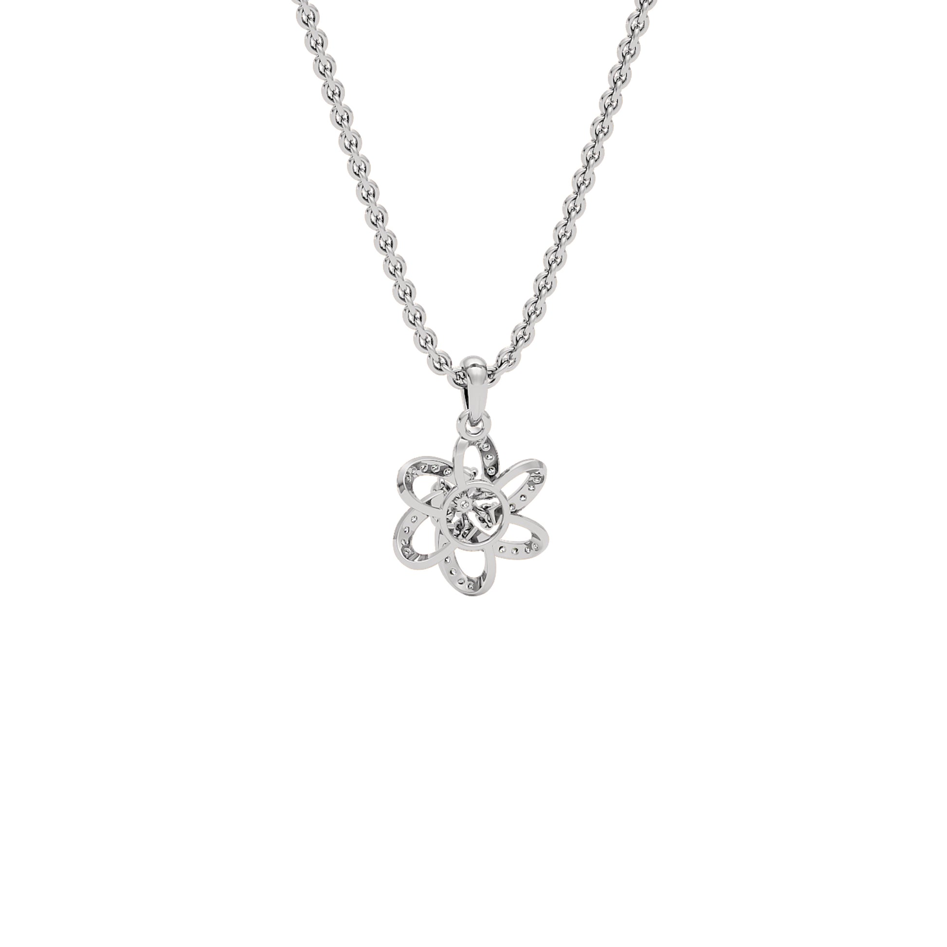 Noah Floral Diamond Pendant 18 KT / White Gold