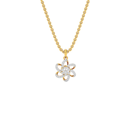 Noah Floral Diamond Pendant 18 KT / Yellow Gold