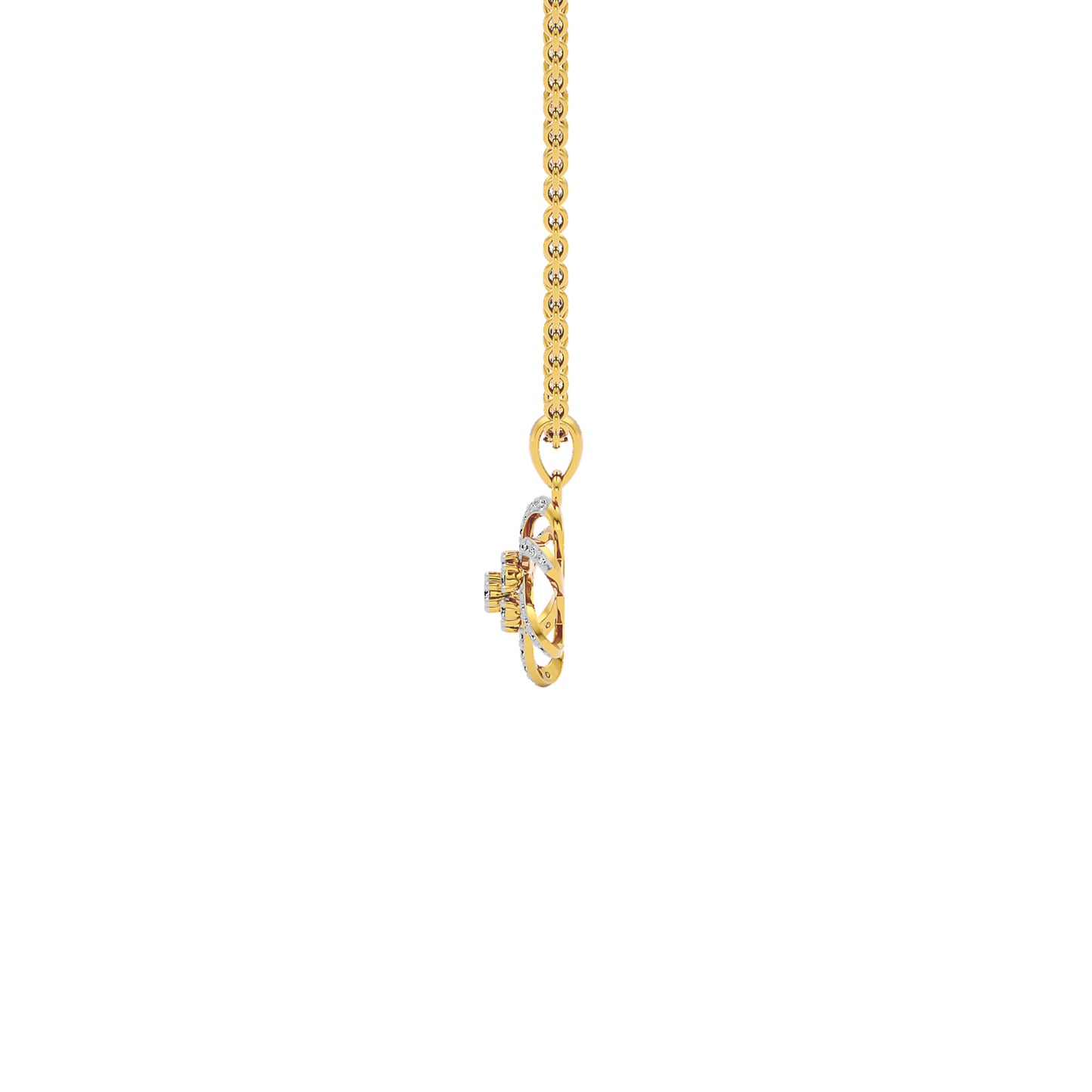 Noah Floral Diamond Pendant 18 KT / Yellow Gold