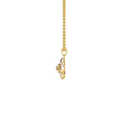 Noah Floral Diamond Pendant 18 KT / Yellow Gold