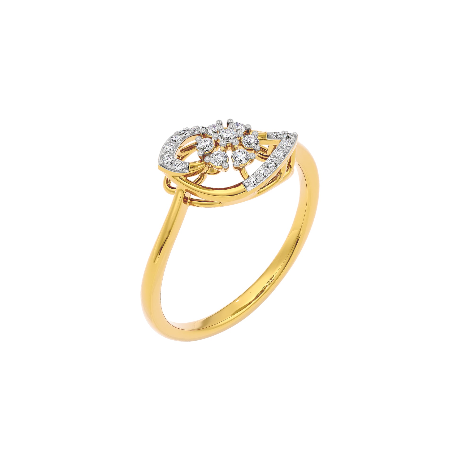Iris Glow Diamond Ring 18 KT / Yellow Gold / 22