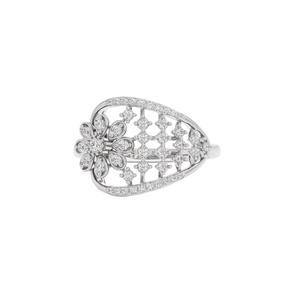 Aino Diamond Ring 18 KT / White Gold / 22