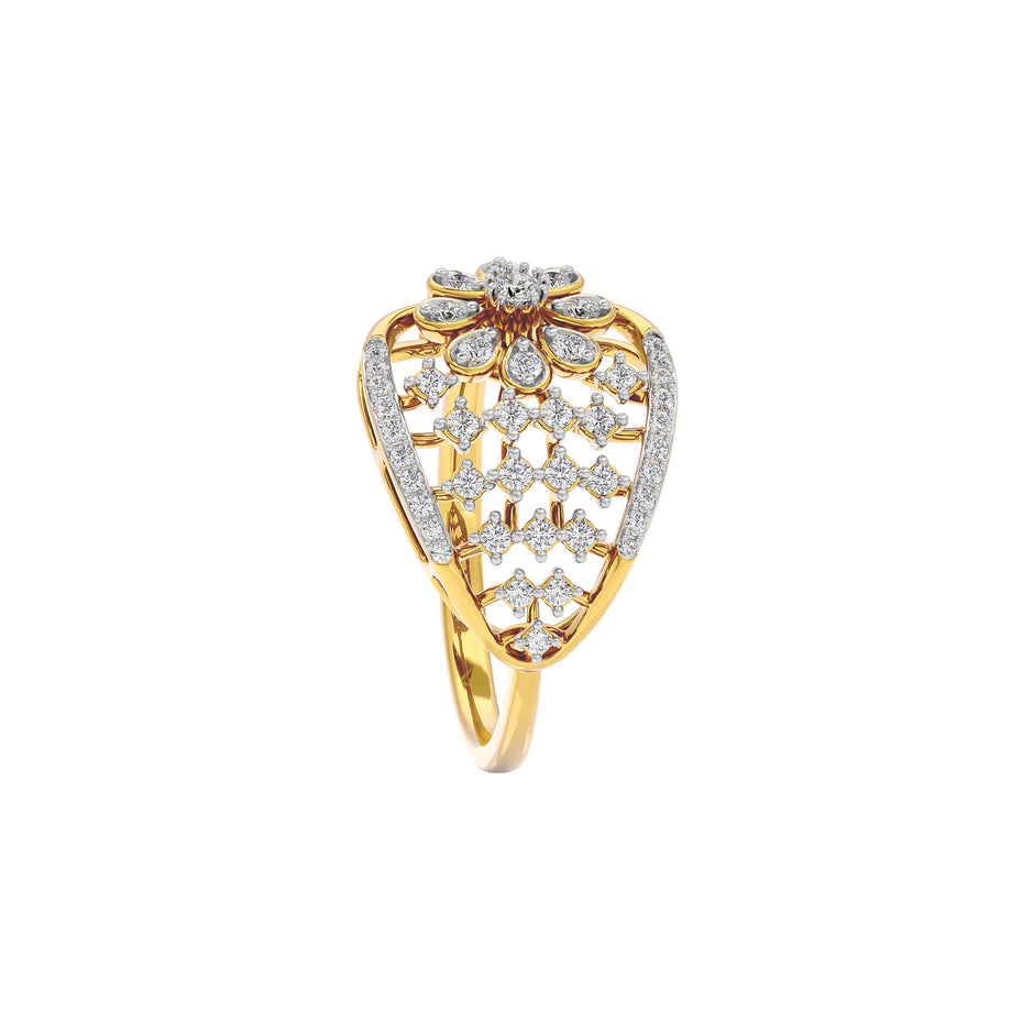 Aino Diamond Ring 18 KT / Yellow Gold / 22