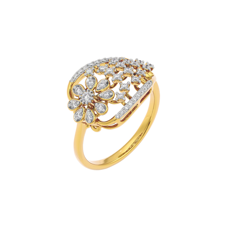 Aino Diamond Ring 18 KT / Yellow Gold / 22
