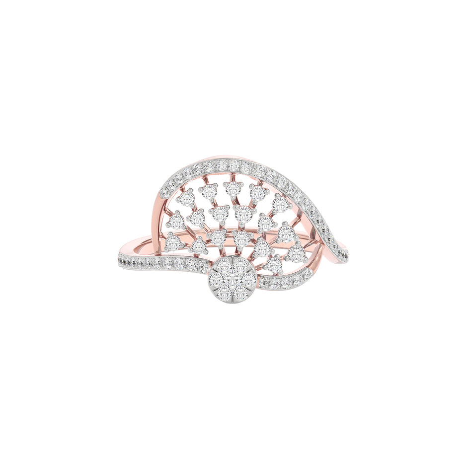Subtle Twist Diamond Ring 18 KT / Rose Gold / 22